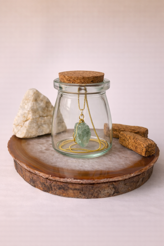 Collar de cuarzo Oxido verde