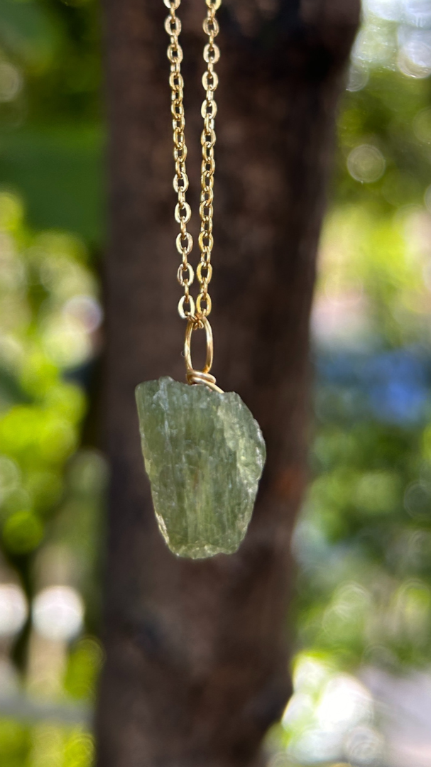 Collar de cuarzo Oxido verde