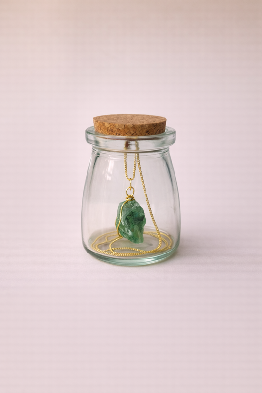 Collar de cuarzo Oxido verde