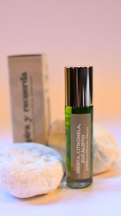 Esencia Aromaterapia Menta · Citronela · Eucalipto